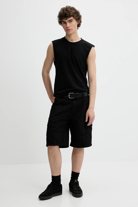 Guess Jeans pantaloncini in cotone M5GD45.WGCV1 nero SS25