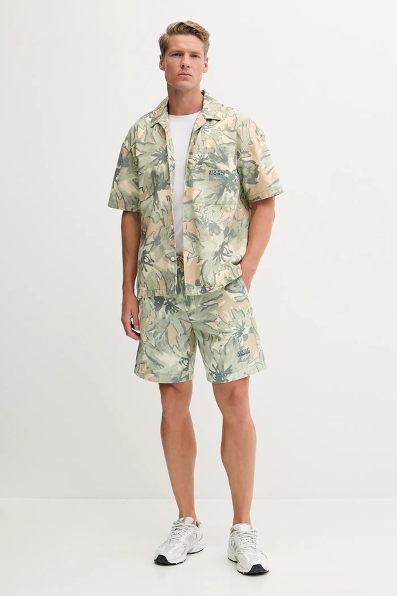 Джинсовые шорты Napapijri N-Talla Aop NP0A4IBRFCU1 зелёный SS25