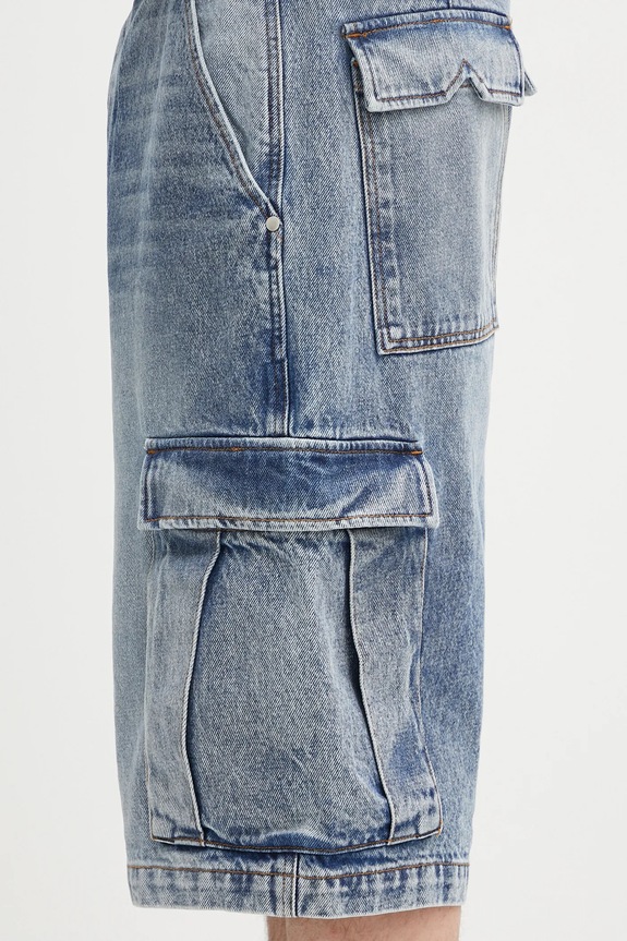RHUDE denim shorts Cargo Denim Baggy blue RHPS25SH05012