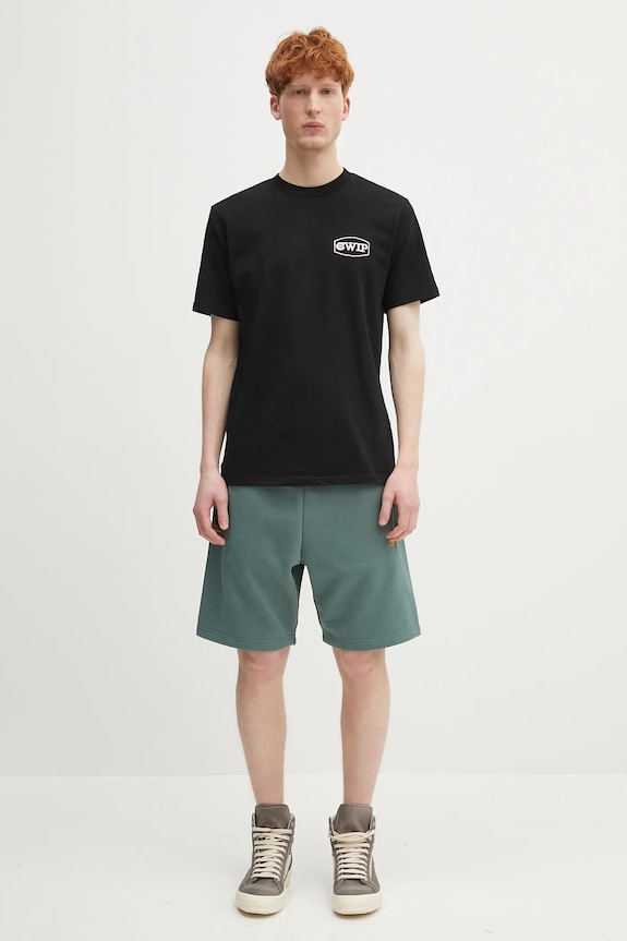 Carhartt WIP cotton shorts Chase Sweat Short I033669.2N0XX green