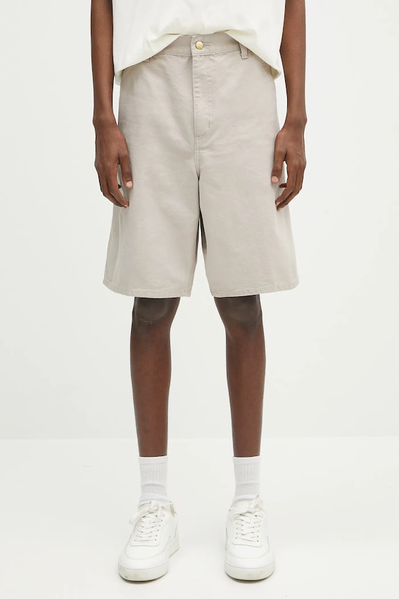 Carhartt WIP szorty bawełniane Single Knee Short gładkie beżowy I034797.2OR4O