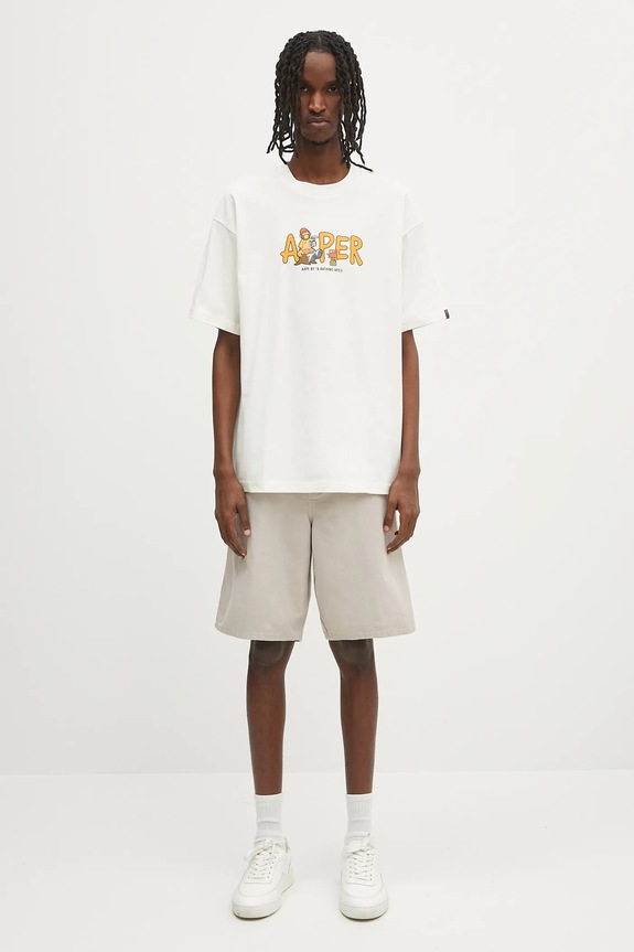 Carhartt WIP szorty bawełniane Single Knee Short I034797.2OR4O beżowy