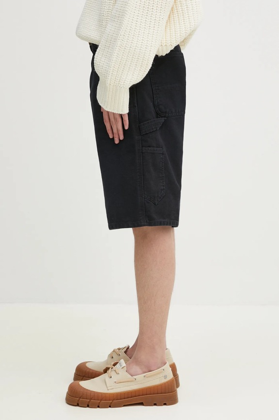 Rifľové krátke nohavice Carhartt WIP Single Knee Short I034797.894O čierna SS25