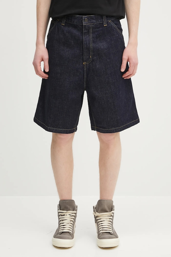 Carhartt WIP cotton denim shorts OG Single Knee Short cotton navy I034872.102