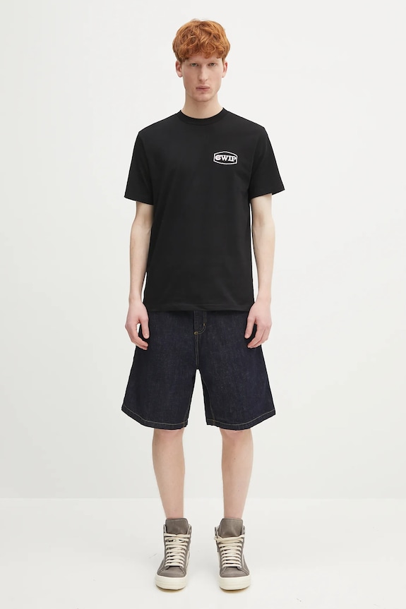 Carhartt WIP cotton denim shorts OG Single Knee Short I034872.102 navy