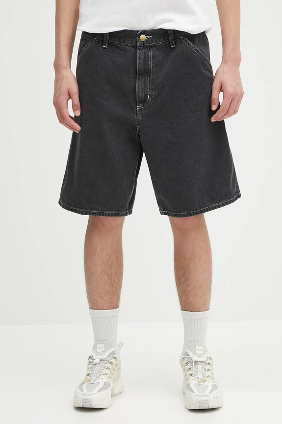 Carhartt WIP cotton denim shorts Simple Short denim black I033333.8960