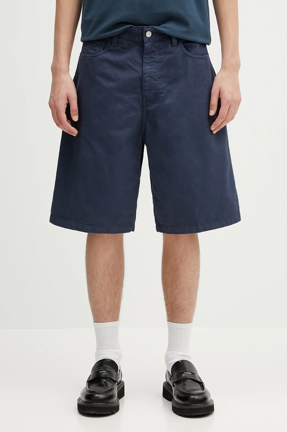 Carhartt WIP szorty bawełniane Landon Short gładkie niebieski I034808.2OTGD