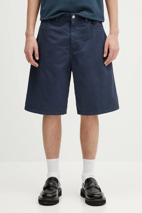 Carhartt WIP szorty bawełniane Landon Short gładkie niebieski I034808.2OTGD