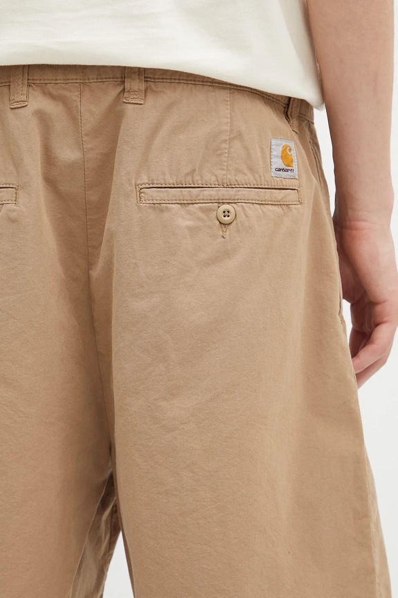 Carhartt WIP szorty bawełniane Calder Short beżowy I034812.8YGD