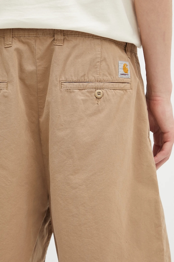 Carhartt WIP szorty bawełniane Calder Short beżowy I034812.8YGD