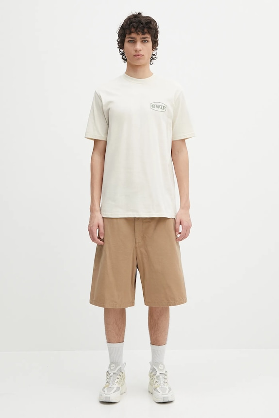 Carhartt WIP szorty bawełniane Calder Short I034812.8YGD beżowy