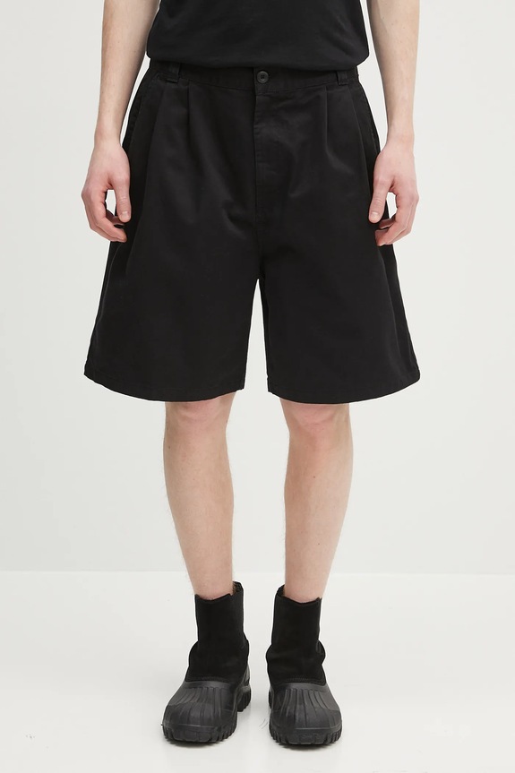 Βαμβακερό σορτσάκι Carhartt WIP Marv Short βαμβάκι μαύρο I034813.8906