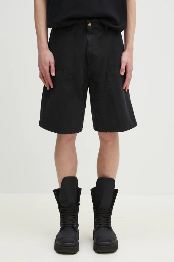Carhartt WIP cotton shorts Double Knee Short cotton black I034793.8906