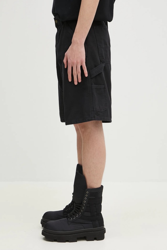 Carhartt WIP cotton shorts Double Knee Short I034793.8906 black SS25