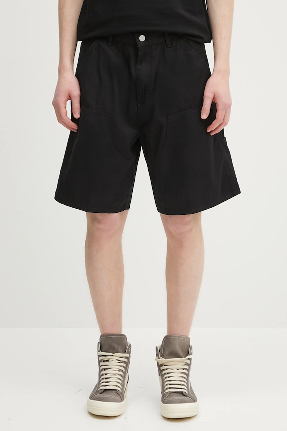 Pamučne kratke hlače Carhartt WIP Double Knee Short pamuk crna I034794.8902