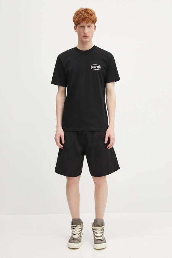 Pamučne kratke hlače Carhartt WIP Double Knee Short I034794.8902 crna