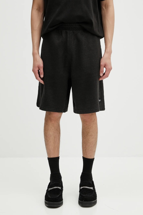 Carhartt WIP cotton shorts Ingo Sweat Short plain black I034499.89GD