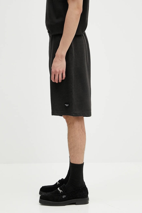 Carhartt WIP cotton shorts Ingo Sweat Short I034499.89GD black SS25