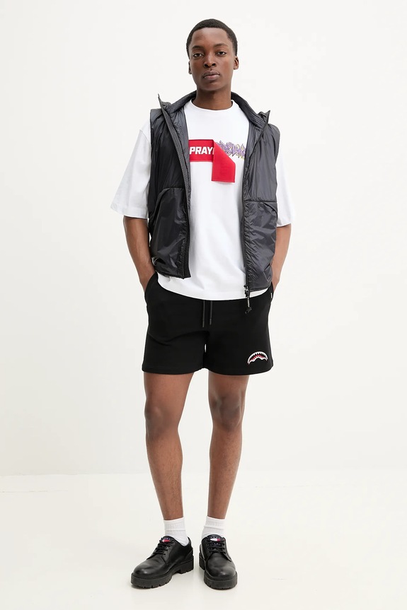 Sprayground pantaloncini in cotone SP739E nero SS25