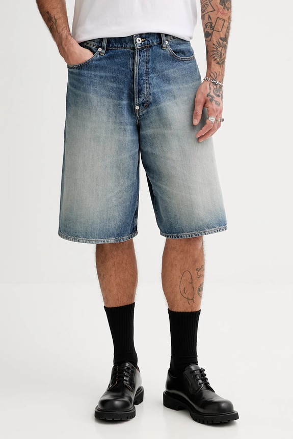 Kenzo szorty jeansowe bawełna niebieski FF55DS3396I7.DS