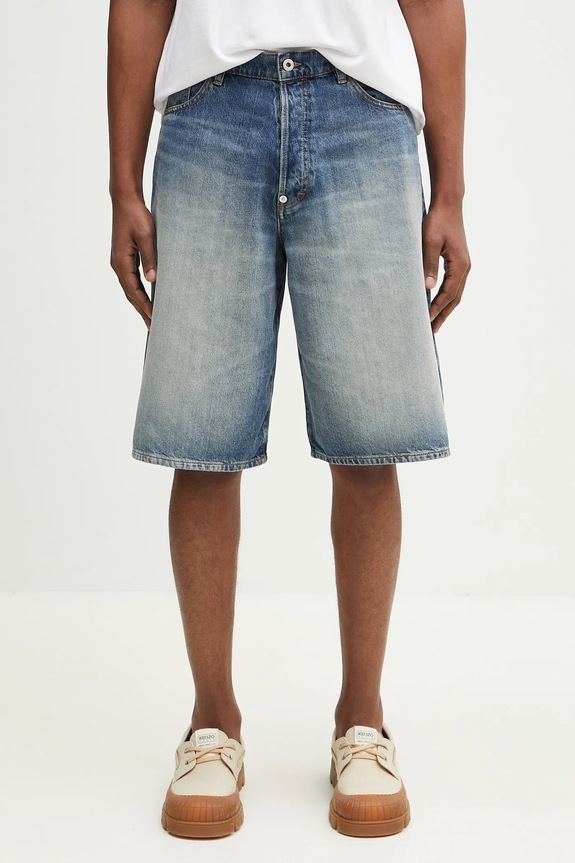 Kenzo pantaloncini di jeans cotone blu FF55DS3396I7.DS