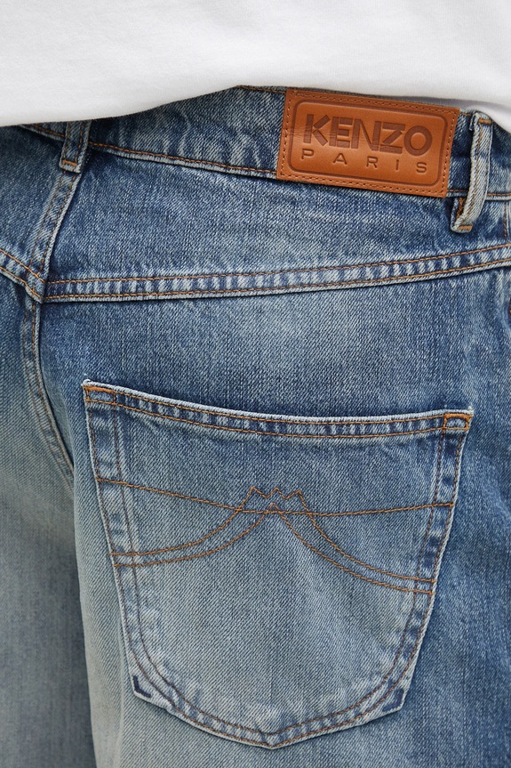 Kenzo pantaloncini di jeans blu FF55DS3396I7.DS