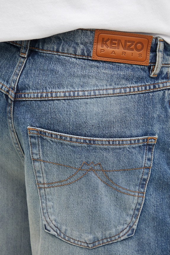 Kenzo pantaloncini di jeans blu FF55DS3396I7.DS
