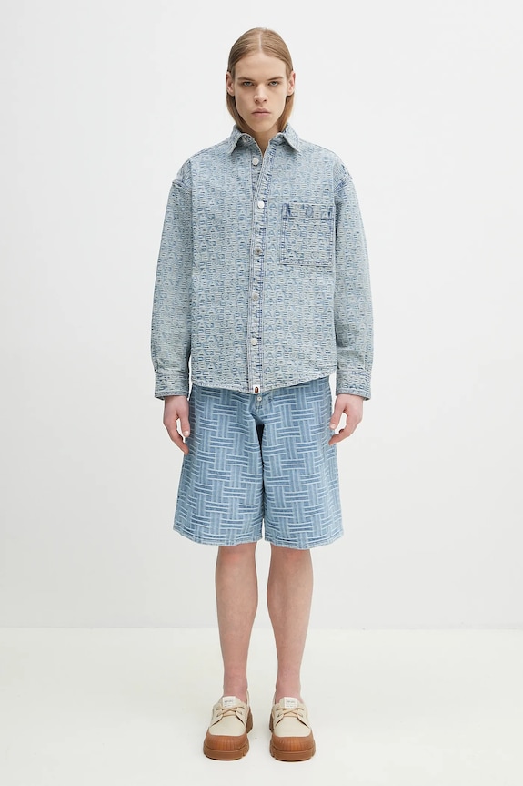 Kenzo szorty jeansowe FF55DS3396J4.DB niebieski