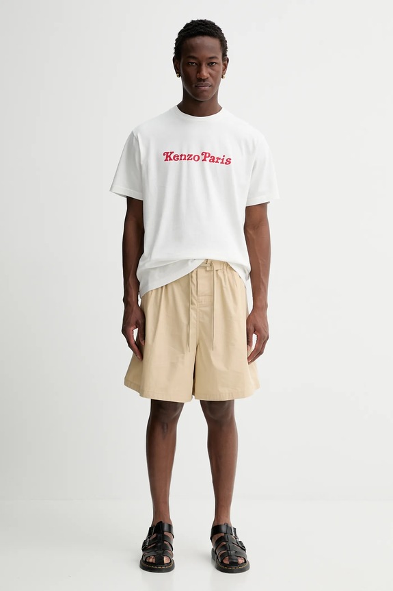 Kenzo szorty bawełniane FF55SH5059SC.11 beżowy SS25