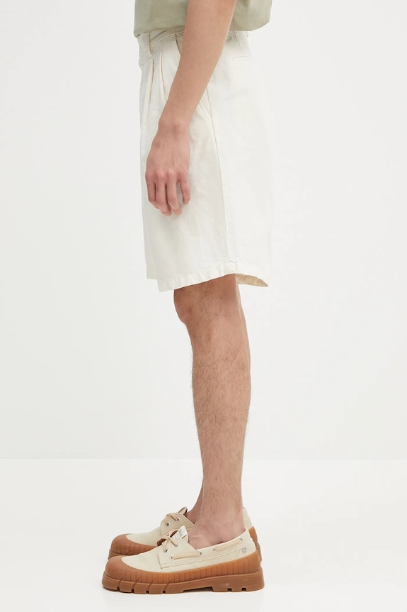 Norse Projects pantaloni scurți din amestec de in Benn Cotton Linen Shorts N35.0617.0219 bej SS25