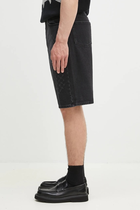 Daily Paper denim shorts Laser Monogram Denim Shorts 2511132 black SS25