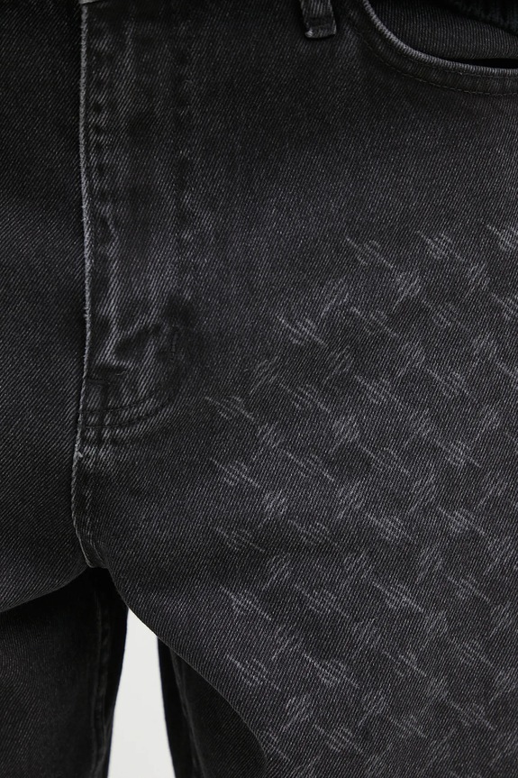 Daily Paper denim shorts Laser Monogram Denim Shorts black 2511132