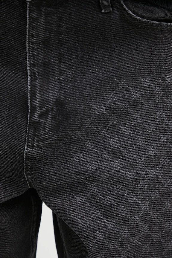 Daily Paper denim shorts Laser Monogram Denim Shorts black 2511132