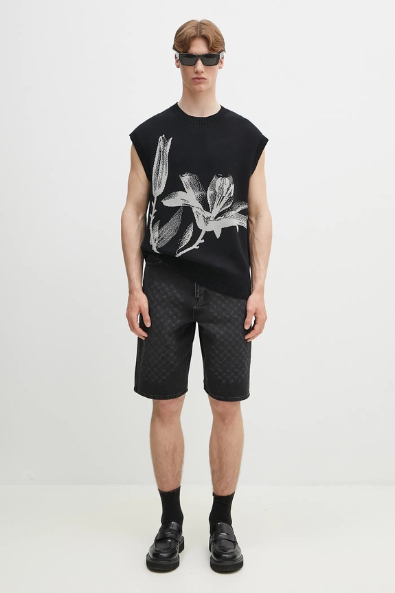 Daily Paper denim shorts Laser Monogram Denim Shorts 2511132 black