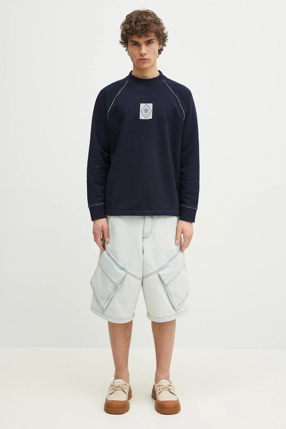 Marcelo Burlon szorty jeansowe Bleach Dnm Wide Cargo Shorts Light Blue CMYC003S25DEN0014000 niebieski