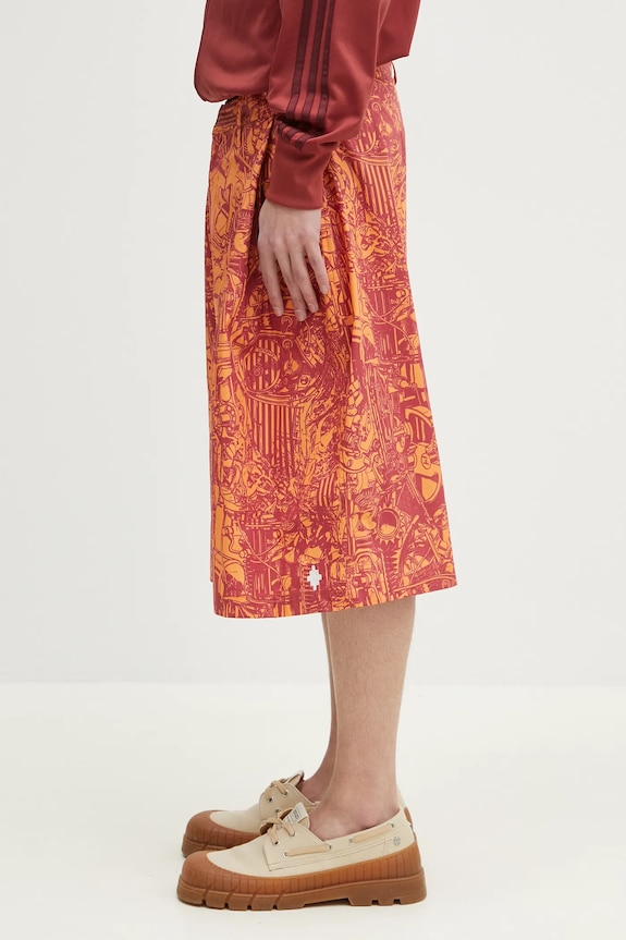 Βαμβακερό σορτσάκι Marcelo Burlon Aop Mech Pajama Shorts Orange Burgundy CMCB00AS25FAB0012028 πορτοκαλί SS25