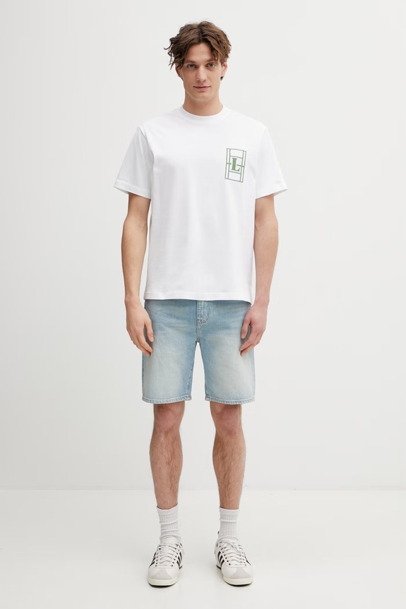 Lacoste szorty jeansowe FH9932 niebieski