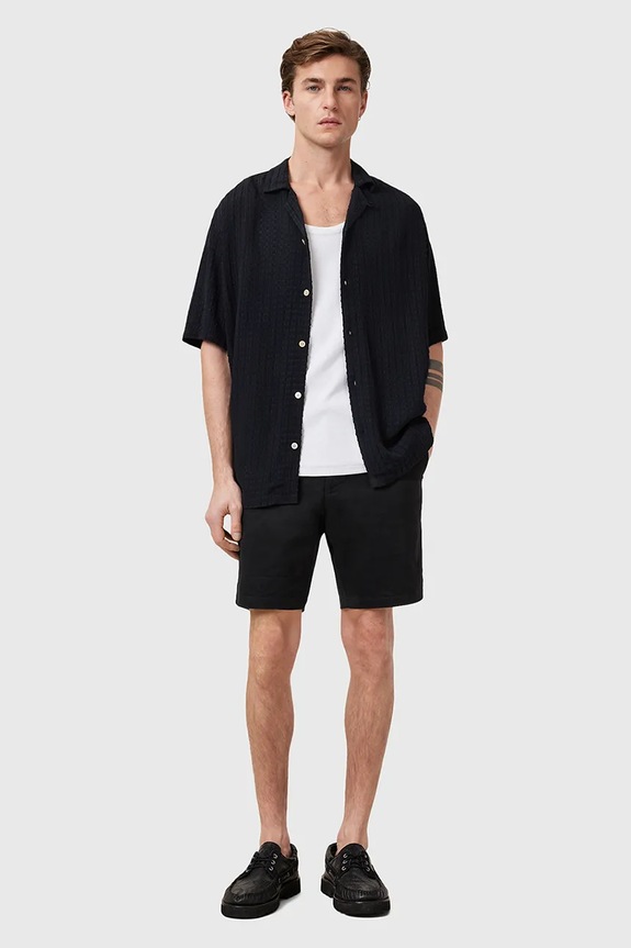 AllSaints pantaloncini NEIVA tessuto nero M037TC