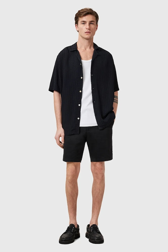 AllSaints pantaloncini NEIVA tessuto nero M037TC