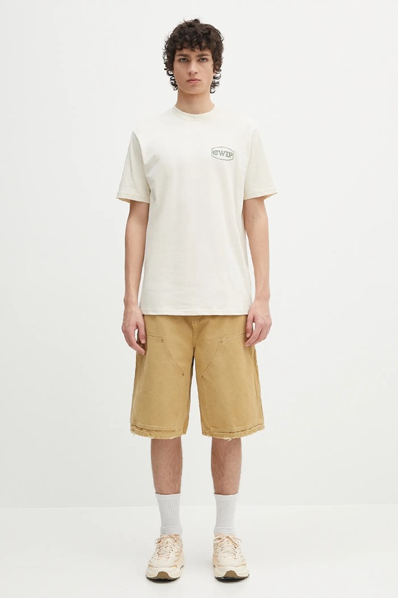 Bavlnené šortky AMBUSH Canvas Carpenter Short Pants 12115320 béžová