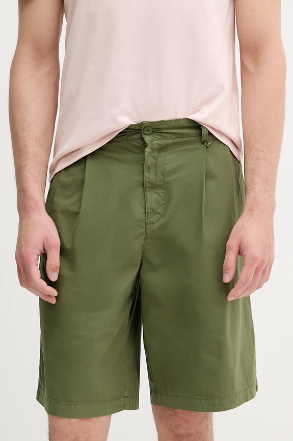Šortky United Colors of Benetton s elastanom zelená 462SU9011