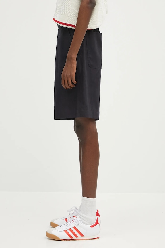 Lanene kratke hlače Paul Smith M1R.437Z.P01427 mornarsko plava SS25