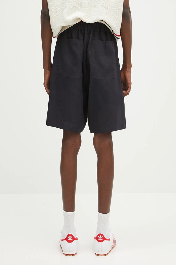 Oblečenie Ľanové šortky Paul Smith M1R.437Z.P01427 tmavomodrá