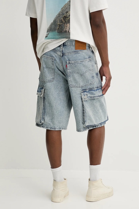 Oblečenie Rifľové krátke nohavice Levi's 478 BAGGY CARGO SHORTS 001GU modrá