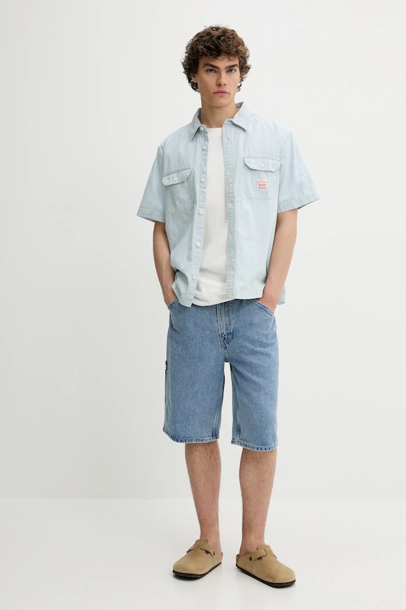 Levi's szorty jeansowe 568 LOOSE CRPNTR SHORTS 001K8 niebieski SS25