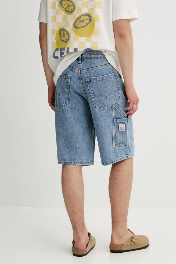 Odzież Levi's szorty jeansowe 568 LOOSE CRPNTR SHORTS 001K8 niebieski