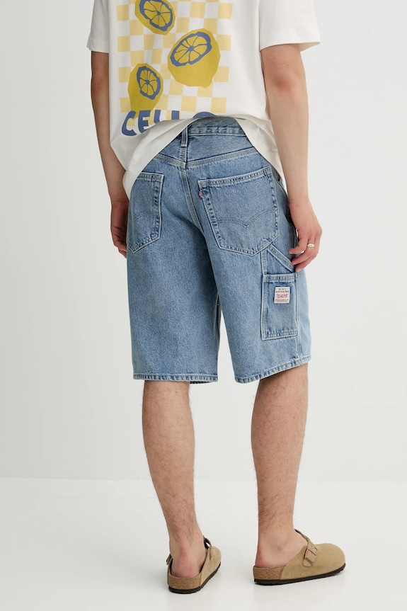 Odzież Levi's szorty jeansowe 568 LOOSE CRPNTR SHORTS 001K8 niebieski