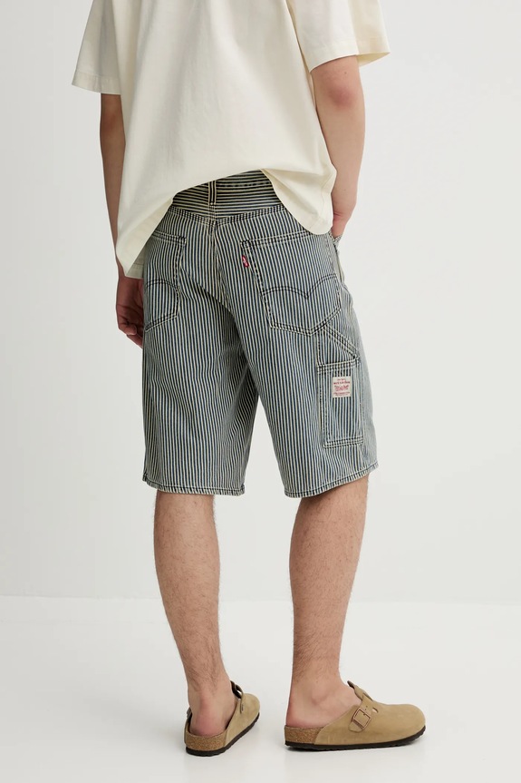 Odzież Levi's szorty jeansowe 568 LOOSE CRPNTR SHORTS 001K8 niebieski