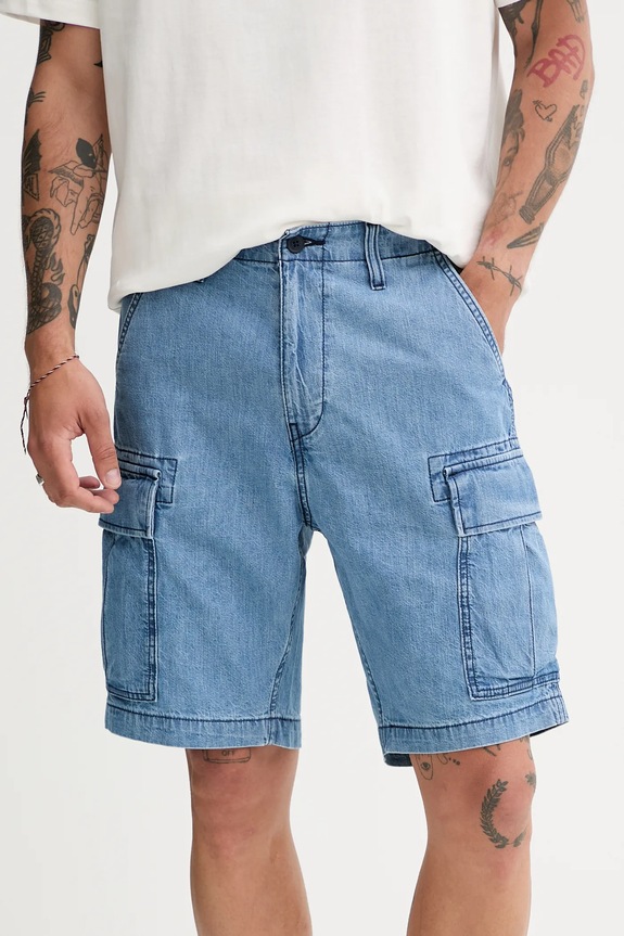Βαμβακερό σορτσάκι Levi's CARRIER CARGO SHRT-2 βαμβάκι μπλε 001KG