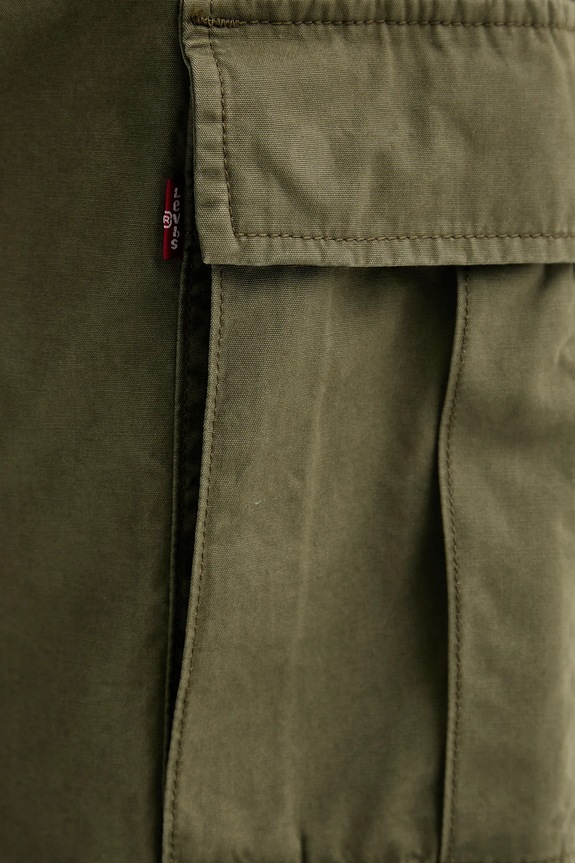 Levi's σορτς cargo ανδρικά βαμβακερά CARRIER CARGO SHRT-2 πράσινο 001KG
